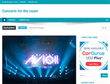 Tablet Screenshot of concertsforthecoast.com